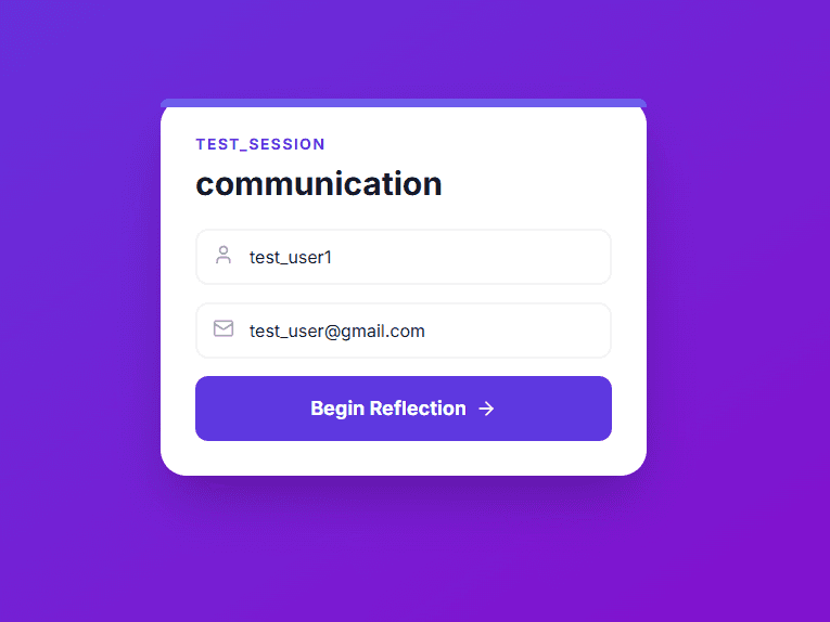 Participant Reflection Interface